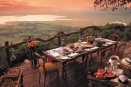 Dining on the crater rim at Ngoro Ngoro Crater Lodge, Tanzania
